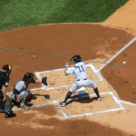 Nr. 11 - Brett Gardner von den Yankees schlägt gegen die Cleveland Indians