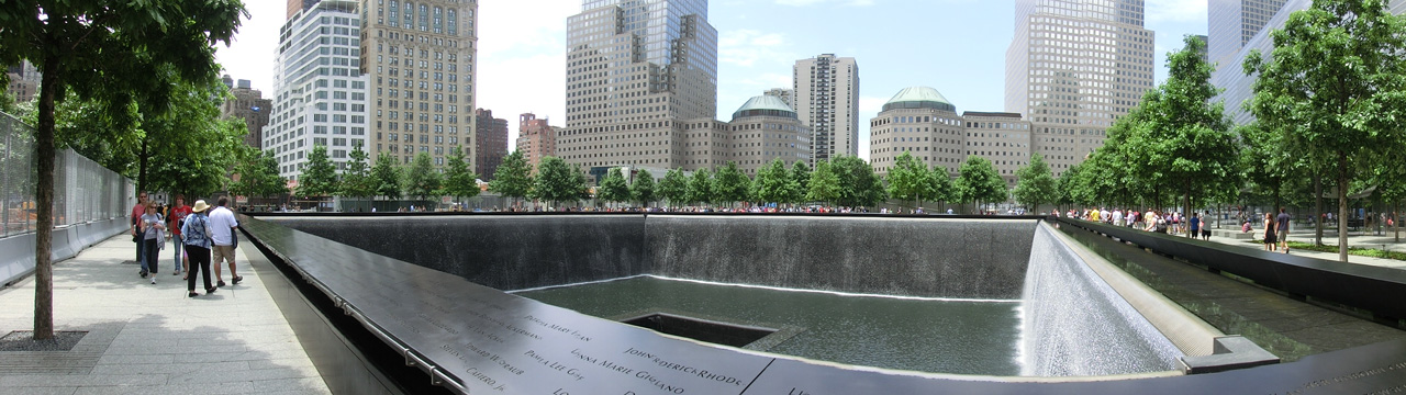 Panoramaaufnahme des 9/11-Memorials