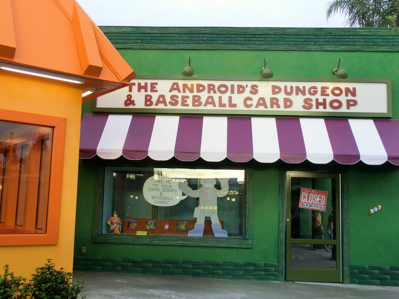 The Androids Dungeon & Baseball Card Shop - Comic-Shop in Springfield (leider nur eine Schaufensterfront)