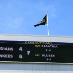 05. Juni 2013 - Endergebnis New York Yankees vs. Cleveland Indians: 6:4, Winning Pitcher: Sabathia, Losing Pitcher: Kluber