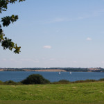 Blick vom oberen Kliff der Holnisspitze über die Flensburger Förde in Richtung Dänemark
