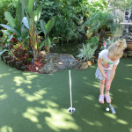 Kleine Minigolf-Anlage im Hotel-Innenhof