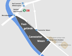 ÖPNV-Haltestellen Cannstatter Wasen