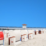 Strandkörbe am Kurstrand Sandwig - Glücksburg an der Ostsee