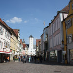 Die Burgstraße, die zentrale Einkaufsstraße in Bad Mergentheim