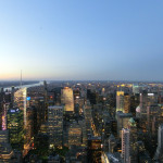 Abendliche Ansicht von Manhattan in richtung Norden - vom Empire State Building aus gesehen