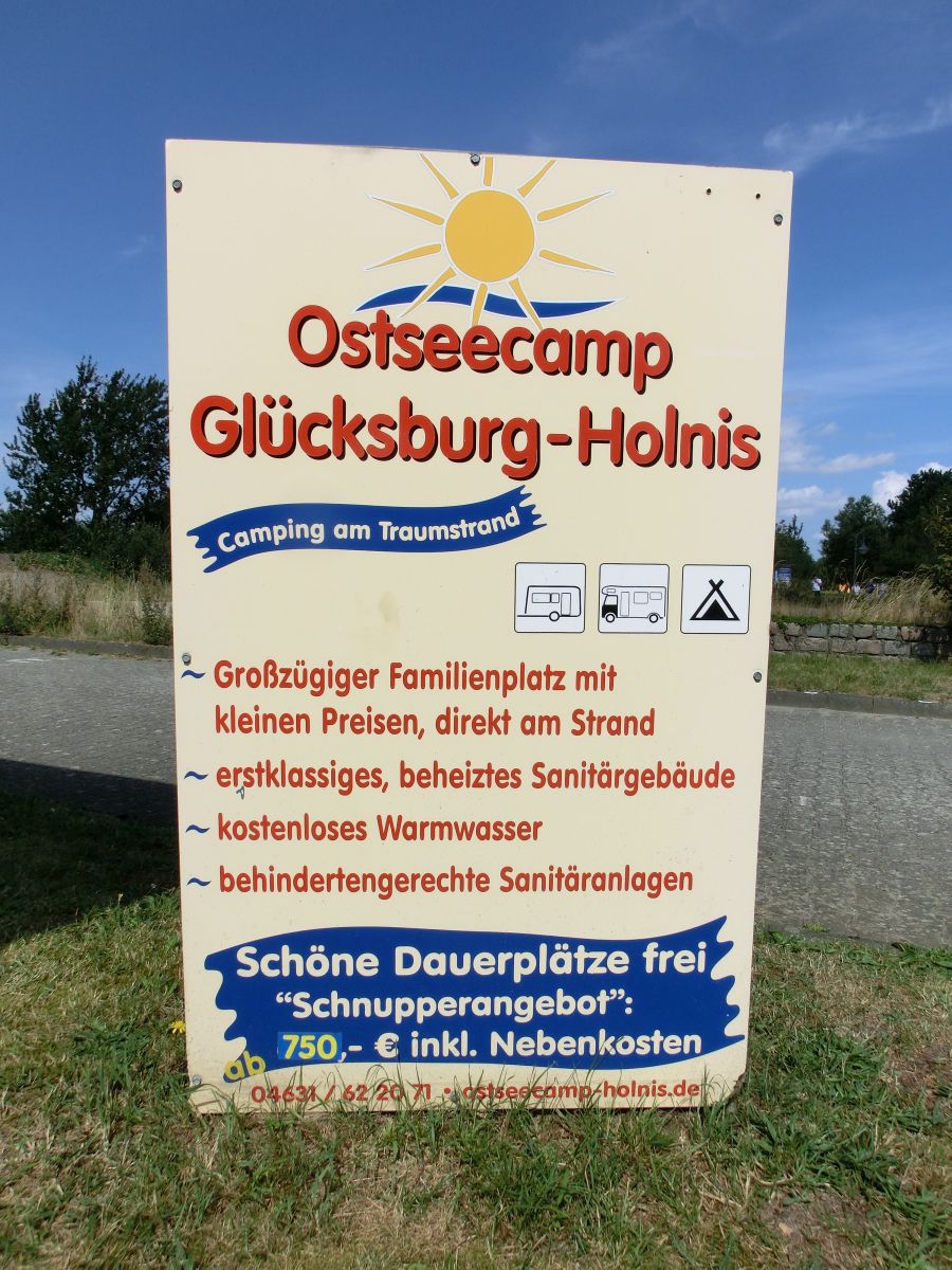 Infoschild Campingplatz Ostseecamp Holnis