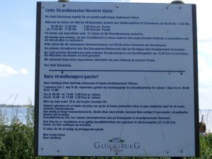 Infoschild Sandstrand Glücksburg-Holnis