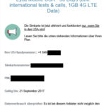 Benachrichtigung über erfolgte Aktivierung der Lyca Mobile USA Simkarte