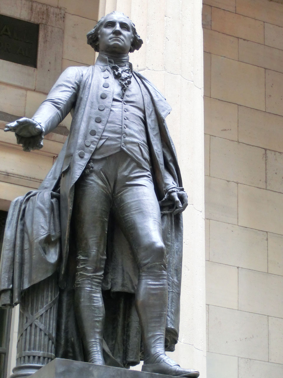 Statue von George Washington an der Wall Street