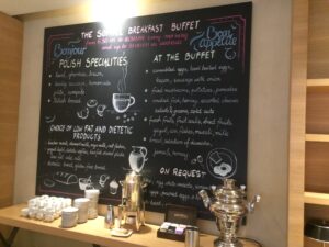 Frühstücksmenü Sofitel Victoria Warschau